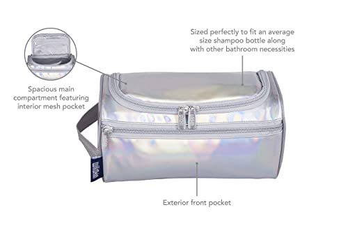 Wildkin Kids Duffel Bag Bundle With Toiletry Bag (Holographic) #TOP6