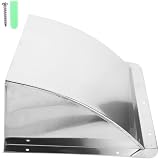 HOMOBABE Edelstahl Abluftauslass für Küchenwand mit Windschutz und Regenschutz 20cm Durchmesser Anti Verformung Klassisches Design für Hauswand und Küchenabluft