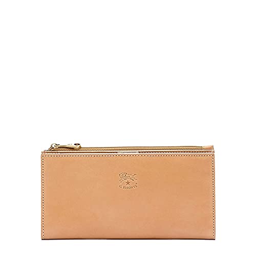 IL BISONTE | Geldbeutel Damen Giulia aus Rindsleder | Made in Italy (Natürlich) Cover
