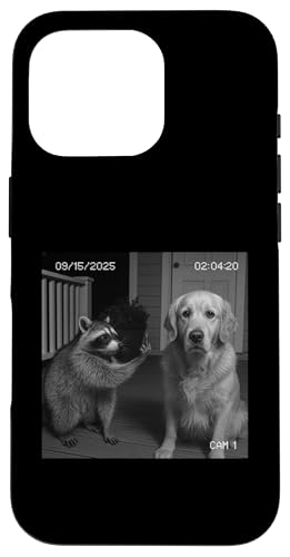 Funny Raccoon Flipping Off Middle Finger On Security Camera X}zP[X iPhone 16 Pro p