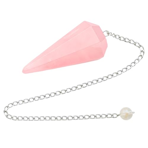 Image of Certified Rose Quartz Pendulum Dowsing Tool
