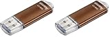 Hama 64GB USB-Stick USB 3.0 Datenstick (70 MB/s Datentransfer, USB-Stick mit Öse zur Befestigung am Schlüsselring, Speicherstick, Memory Stick mit Verschlusskappe, z. B. für Windows/MacBook), Braun