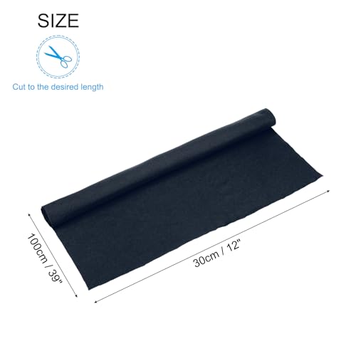 Image of MECCANIXITY 39 inch Elastic Cuffs Ribbed Trims Cotton Fabric Knit Rib Stretch Tape Cuff Sleeve Waistband for Sewing, 12 inch Wide Dark Blue