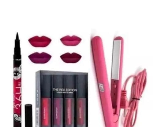Red edition lipstick 36h eyeliner Professional hair straightener pack of 6-image-32