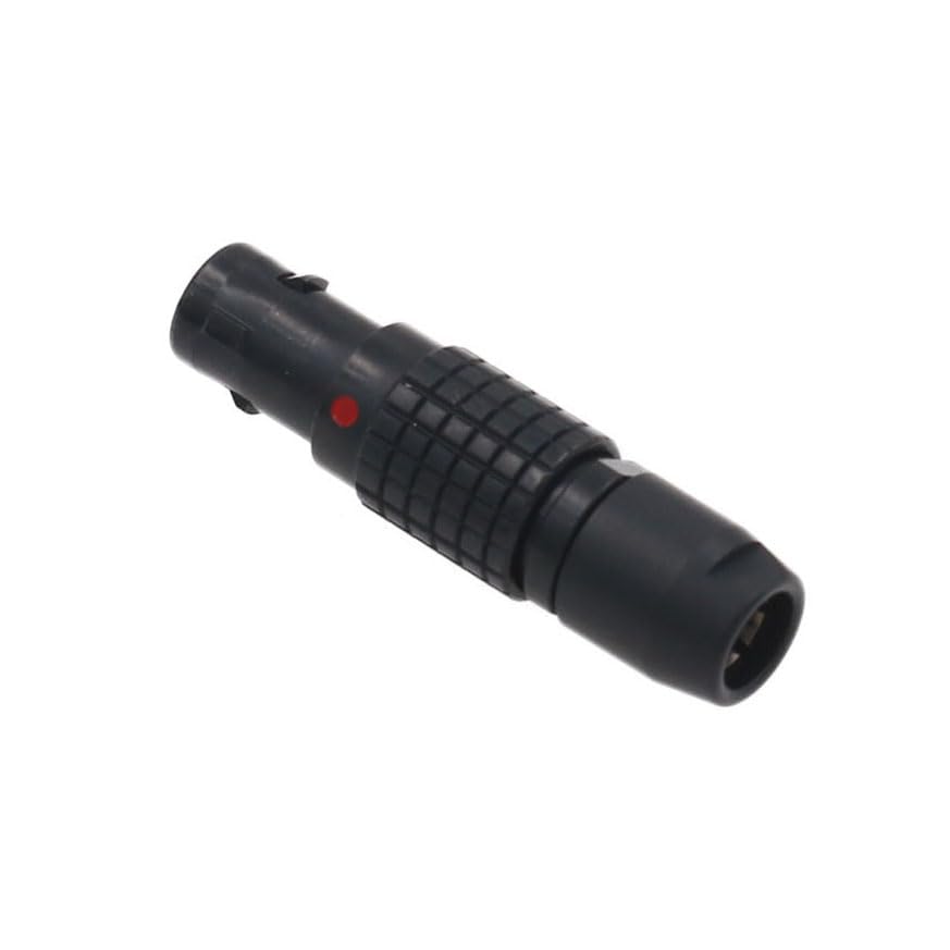 Conector macho circular negro 3 pines compatible Lemo miniatura 3