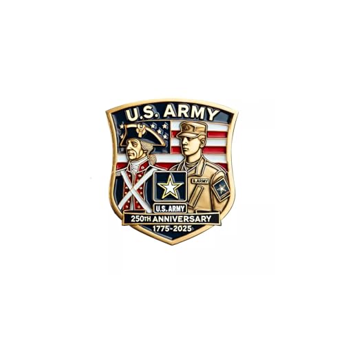 Image of 250th Anniversary U.S. NAVY Commemorative Pin, Marine Corps Army Military Emblem Lapel Alloy Button Brooches Veteran Collection Gift Jewelry