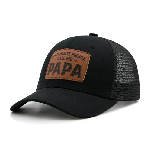 Image of Waldeal Papa Trucker Hat, Adjustable Snapback Dad Hats for Men, Fathers Day Birthday Gifts from Daughter