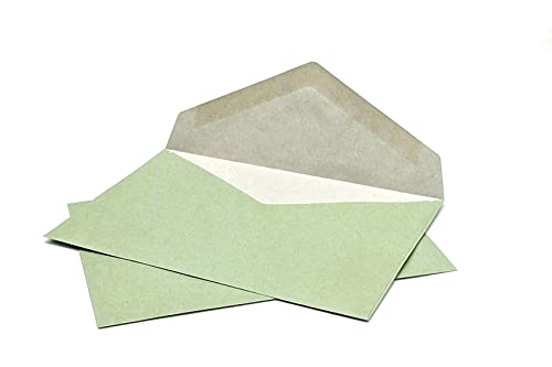 25/50/100x Briefumschlag Mint-Grün DIN C6 Recycling Fensterlos (25 Stk, Mint-Grün)