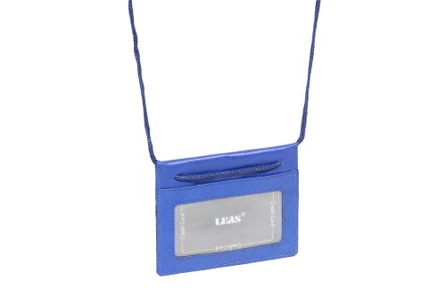 LEAS Brustbeutel Echt-Leder, blau Travel-Line