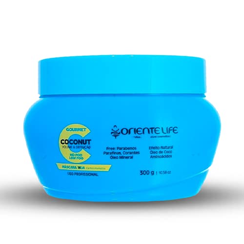 Oriente Life Coconut Mask for Curly hair 300g (10.14 oz) - Coconut Oriente Life Moisturizing and Nourishing Curls Mask was specially created to treat curly hair.