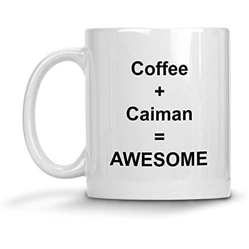  NA Coffee + Caiman = Awesome Mug - Tazza da caffè Bianca da 11 Once
