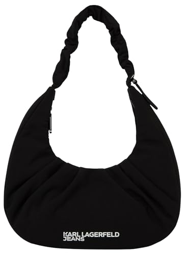 Sac Karl Lagerfeld Jeans nylon gathered hobo noir femme taille unique