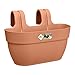 elho Vibia Campana Easy Hanger M 36 - Übertopf für Balkon & Außen - Ø 36.0 x H 26.5 cm - Braun/Terra