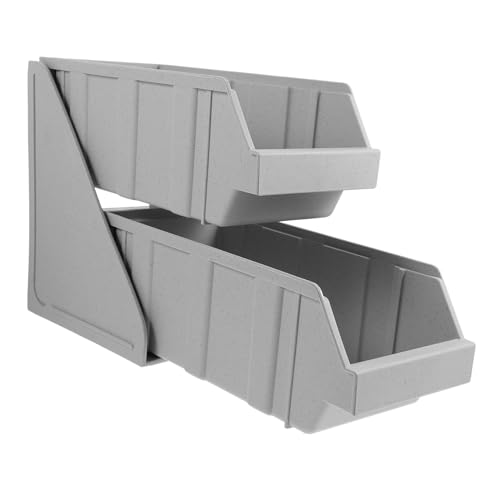 STOBAZA Inn Sugar Bag Holder Grey Plastic Counter Tea Bag Holder Coffee Station Accessories Sugar Bag Organizer