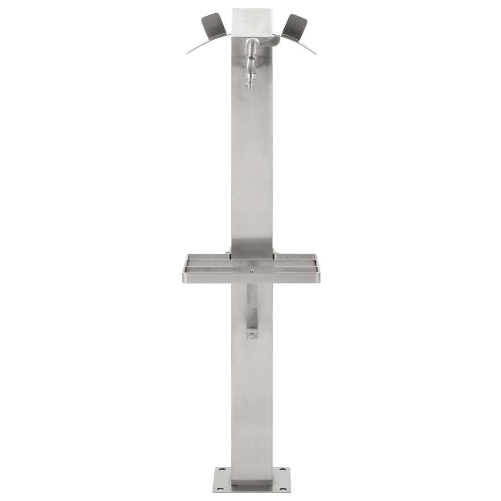 vidaXL Columna Agua para Jardín Acero Inoxidable Cuadrada 95 cm Fuente Patio