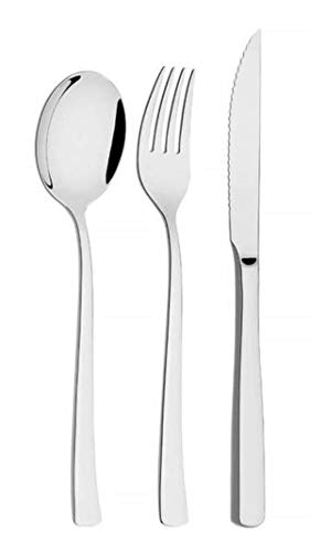 Faqueiro Tramontina Berlin Brilho em Aço Inox com Facas para Churrasco Forjada Acabamento Alto Brilho 72 Peças