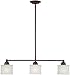 Minka Lavery Pendant Ceiling Lighting 1734-167, 1730 Series Large Linear, 3 Light, 300 Watts, Bronze
