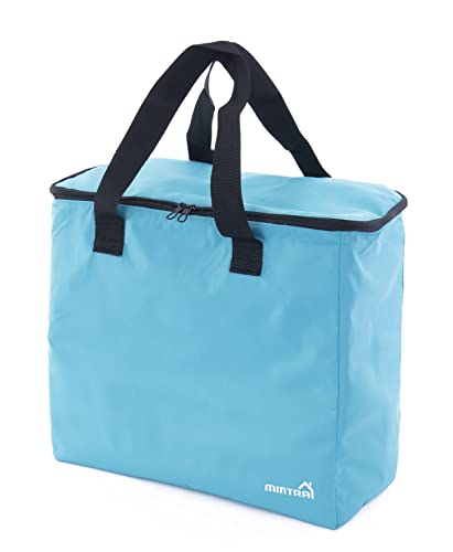Image of Mintra Insulated Cooler Bag - 14.5inH x 15.75inW x 6.5inD - Beach Bag, Large Reusable Bag for Shopping, Groceries, Picnics, Camping, Beach, Parties, Drinks, Beer, Water