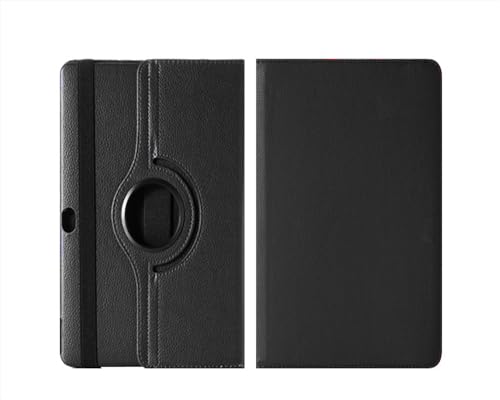 INSOLKIDON Kompatibel mit Huawei MediaPad M2 10-Inch M2-A01W/L Tablet Hülle mit Standfunktion Slim PU Leder Schutzhülle [Auto Schlaf/Aufwachen] Klappbare Schutzhülle (Schwarz)