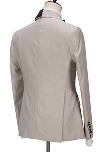 HZUOU Men's Tuxedo Suit Slim Fit 2 Piece Sets Formal Wear One Button Peak Lapel Wedding Groom Tuxedo HZH124