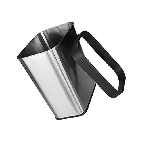 Caneca de basura rectangular negra de acero inoxidable 8 L