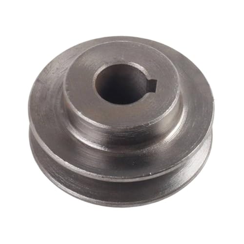 Bulevisiter Polea de correa trapezoidal de hierro fundido, rueda motriz de ranura única, accesorio de eje de motor tipo A, para compresor de aire, herramientas eléctricas de equipo de taller (19x70)