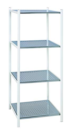 Rangement étagère blanc chromé HAKU pour optimiser les petits espaces - 2