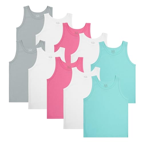 Fruit of the Loom girls Undershirts (Camis & Tanks) Camisole, Toddler Tank - 10 Pack Assorted, 4-5T US