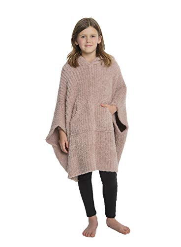 Barefoot Dreams CozyChic Youth Ribbed Cozy Poncho, Kids Poncho
