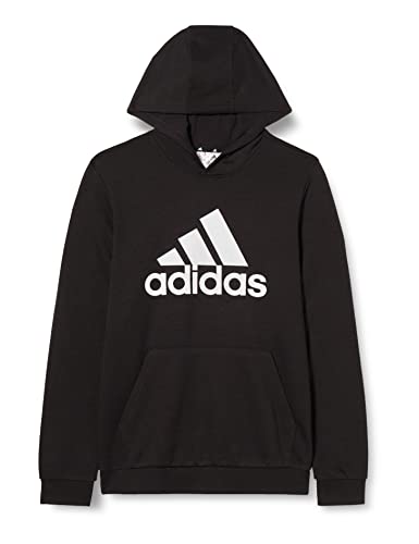 adidas Mixte Enfant, Noir/Blanc, B BL HD Sweat à Capuche, 8 Ans, 7 Anni