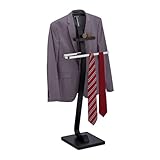 LOKLNEYK Herrendiener Schwarz mit Hosenstange & Kleiderbügel, Stummer Diener...