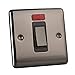 Price comparison product image Pentire 1 Gang Cooker Control Unit Switched with Power Indicator - Black Nickel