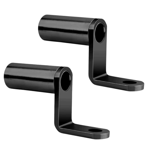 NHP 2 Piezas Motocicletas Manillar Extensor de Trabajo,Soporte Retrovisor Moto,Soporte de Montaje de Espejo,Abrazadera de Montaje Extensor de Motocicleta de Aleación de Aluminio,Negro
