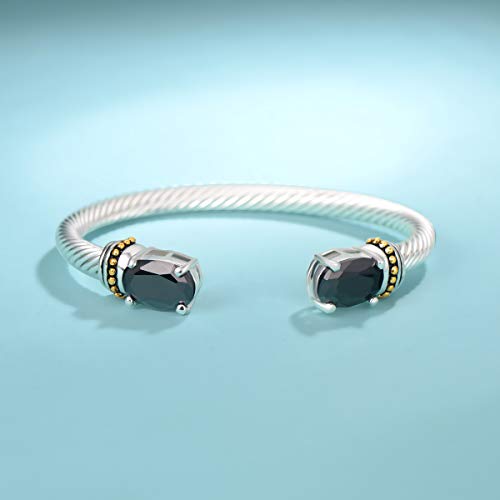 UNY Stainless Steel Cuff Bangles Crystal Mosaic Bracelet Bangle for Women Fashion Jewelry BR758544