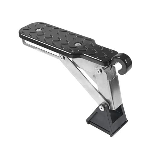 Universal 250kg Car Door Pedal Roof Rack Step Door Latch Rooftop Up Hook Stand Aluminum Compatible With Most SUV Pickup Accessories(Black)