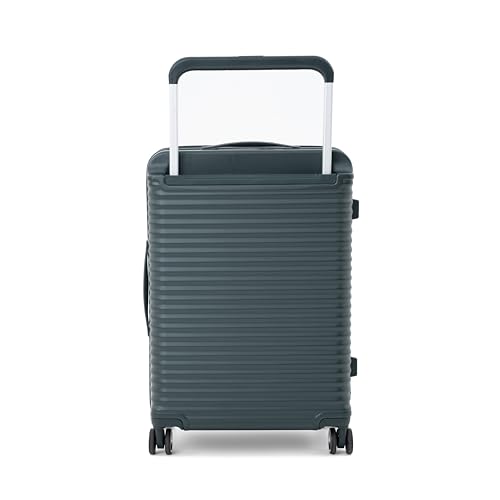 Image of NOVEX Robo Check-in Size Hard Luggage | Unbreakable Polycarbonate Suitcase with 8 Smooth Spinner Wheels, TSA Lock, Anti-Theft Zipper, Lightweight Travel Trolley with 5-Year Warranty - Olive Green