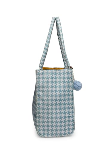 Image of ENSAC Women's Floral Print Tote Bag | Lightweight Handbag with Zipper Closure