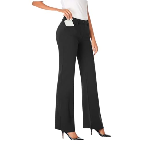 Dress Pants for Women High Waisted Business Trousers Elegant Office Work Pants Casual Regular Fit Trouser