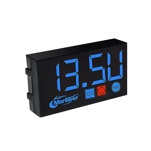 Newwyt 12 V Motocicletas Reloj Digital voltímetro termómetro Motocicletas Accesorio 3 en 1 medidor electrónico Impermeable