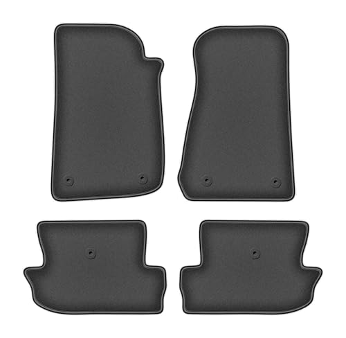 Tapis Jeep Wrangler IV polyamide graphite de sol antidérapant version 2017-