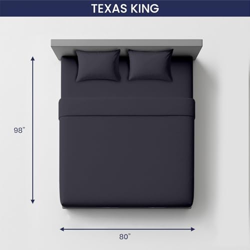 Image of SGI bedding 80 inch W x98 L 4Pc Texas King Sheet Set 100% Egyptian Cotton - 600 Thread Count, Fits 15 inch Deep Pocket - Soft Breathable Oversized Sheets, for Extra Large Beds - Dark Gray