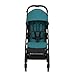 CYBEX Beezy Stroller, Lightweight Baby Stroller, Compact Fold, Compatible with All CYBEX Infant Seats, Stands for Storage, Easy to Carry, Multiple Recline Positions, Travel Stroller, River Blue