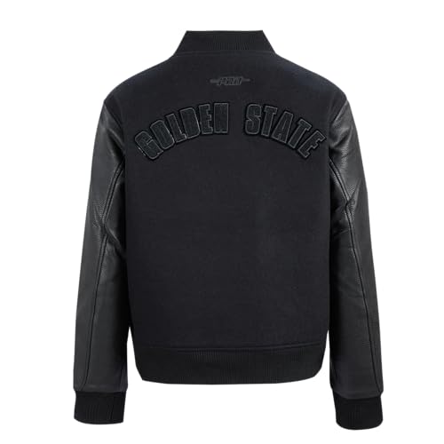 Womens NBA Classic Triple Black Varsity Jacket2