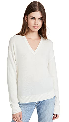 Image of Theory Women's Long Sleeve V-Neck Cashmere Pullover Sweater