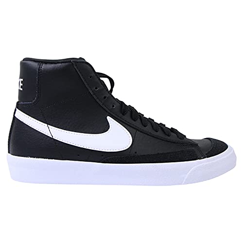 Nike Baskets Blazer Mid '77 pour enfants, Noir/blanc/blanc/orange d'équipe, 4 Big Kid