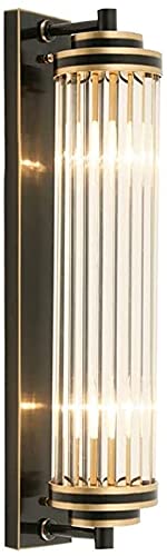 OLSKFUH Wall Lamp Black Brushed Gold Copper Wall Sconce American Simple Striped Wall Lights Lighting Fixture Luxury Villa Light Lighting Dining/Living Room Corridor Wall Lights,W,