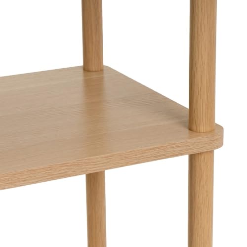 Estantería de suelo con 4 baldas de MDF y metal natural para organizar el hogar 5