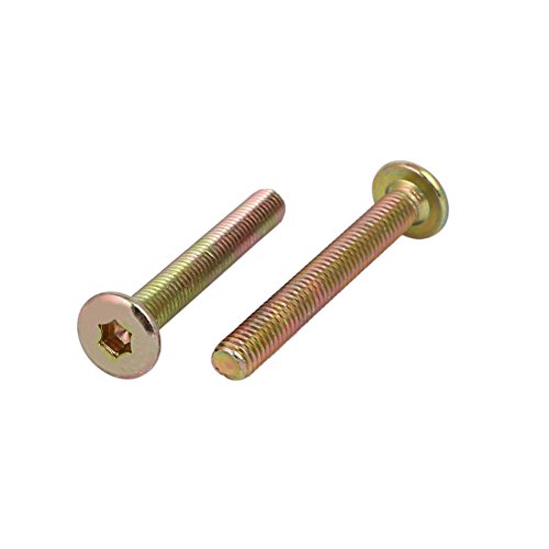 sourcingmap M6x45mm Fully Threaded Hex Socket Pan Head Furniture Screws Bolts 16pcs - Image 2