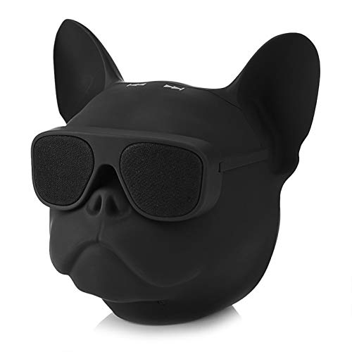 Haut-Parleur en Forme de Bouledogue VBESTLIFE Enceinte Bluetooth4.1 Noir