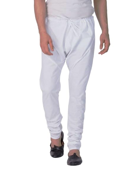 White Cotton Chust Pyjama for Men-picture-22